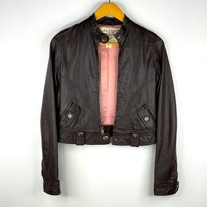 Ezra Fitch Abercrombie & Fitch Bwn Leather Jacket